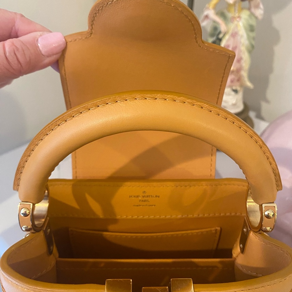 Louis Vuitton limited edition Capuchin Mini Tan Handbag. Microchipped - Picture 6 of 9